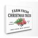 The Holiday Aisle® Farm Fresh Christmas Trees - Textual Art Print Canvas in Black | 24 H x 30 W x 1.5 D in | Wayfair
