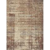 Red 18 x 0.13 in Area Rug - Darby Home Co Square Odum Ombre Power Loom 1'6" x 1'6" Natural/Brick Area Rug | 18 W x 0.13 D in | Wayfair