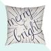 The Holiday Aisle® Anthemis Merry & Bright Indoor/Outdoor Square Throw Pillow Polyester/Polyfill blend in Blue | 20 H x 20 W x 4 D in | Wayfair