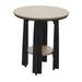 Ebern Designs Orchimont Round 36" Outdoor Table Plastic in Gray/Black | 36 H x 32.5 W x 32.5 D in | Wayfair 1FC9250541DB4C2AACE9EAB19794EFC5