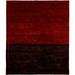 72 W in Rug - Isabelline One-of-a-Kind Fabrizia Hand-Knotted Tibetan Red/Black 6' Round Wool Area Rug Wool | Wayfair