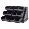 Cambro Versa Organizer Pack 12 Bin Black Plastic | 14.25 H x 25.13 W x 21.38 D in | Wayfair 12RS12110