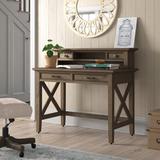 Rosalind Wheeler Atif Reversible Desk w/ Hutch Wood in Brown/Gray | 40.25 H x 44 W x 24 D in | Wayfair D7D90BF705B749D68D852FDC75C1A8A7