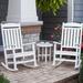 Ivy Terrace Classics 3-Piece Rocker Seating Set Plastic in Brown | Outdoor Furniture | Wayfair IVS112-1-WH