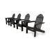 Ivy Terrace Classics 4-Piece Adirondack Set in Black | 35.13 H x 27.75 W x 32.13 D in | Wayfair IVS101-1-BL