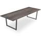 Upper Square™ Clifton Rectangular Solid Wood Table Wood/Metal/Solid Wood in Gray | 30 H x 108 W x 42 D in | Wayfair