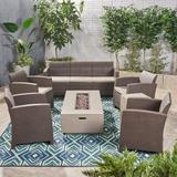 Red Barrel Studio® Engelberto 7 Piece Rattan Sofa Seating Group w/ Cushions Synthetic Wicker/All - Weather Wicker/Wicker/Rattan | Outdoor Furniture | Wayfair