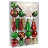 The Holiday Aisle® 27 Piece Ball Ornament Set Plastic in Red/Green | 17.44 H x 11.97 W x 3.15 D in | Wayfair 2BDCF450C4C24CC7A56DE5AF98F0A4FE