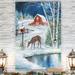 The Holiday Aisle® 'Holiday Skating -Gallery' by Parvez Taj 1 Piece Wrapped Canvas Print Canvas, Solid Wood in Blue | 20 H x 16 W x 1 D in | Wayfair