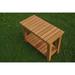 Highland Dunes Macdougal Teak Outdoor Side Table Wood in Brown/White | 18 H x 12 W x 24 D in | Wayfair ECFF850FE26E49AD98E919C36EE147B7