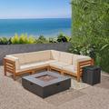 Rosecliff Heights Maxwell Outdoor 7 Piece Sectional Seating Group w/ Cushions Synthetic Wicker/All - Weather Wicker/Wicker/Rattan in Brown | Wayfair