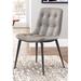 Orren Ellis Metal Side Chair Faux Leather/Upholstered/Metal in Brown | 34.4 H x 19.9 W x 24 D in | Wayfair 65B1D0CAC5F94FC29E947C37E089343A