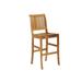 Highland Dunes Maier Giva Grade A Outdoor 30" Teak Patio Bar Stool Wood in Brown/White, Size 46.0 H x 17.5 W x 21.0 D in | Wayfair