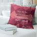 East Urban Home Faux Gemstone Try To Be A Rainbow Quote Pillow Cover Leather/Suede in Pink | 16 H x 16 W x 0.5 D in | Wayfair