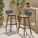 George Oliver Oxendine 30.75" Outdoor Bar Stool Wood/Wicker/Rattan in Gray | 36.75 H x 16.5 W x 18 D in | Wayfair E8FA930C4A5F4B7FB9775A6815ADCB3C
