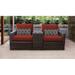 Lark Manor™ Aelwen 3 Piece Outdoor Rattan Seating Group Synthetic Wicker/All - Weather Wicker/Wicker/Rattan in Brown | Wayfair