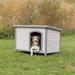 Tucker Murphy Pet™ Schillinger Flat Roof Club Dog House Wood House in Brown | 28.3 H x 40.9 W x 26.8 D in | Wayfair