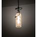 Winston Porter Blandy Grapes 1-Light Single Jar Pendant Glass in Black/Brown/White | 11.75 H x 4 W x 5 D in | Wayfair