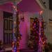 The Holiday Aisle® Edie 68' Outdoor LED Solar Powered 125 - Bulb Wide Angle Mini String Light in Black | 68 W in | Wayfair