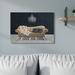 Winston Porter 'Modern Living Room Interior Design Blue Gold' Graphic Art Canvas/Metal in Black | 30 H x 40 W x 1.5 D in | Wayfair
