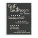 Winston Porter Best Bathroom Five Star Black Funny Word Design - Textual Art Print on Canvas Wood in Brown | 15 H x 10 W x 0.5 D in | Wayfair