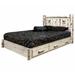 Millwood Pines Montana Collection Lodge Pole Pine Platform Storage Bed Wood in White | 47 H x 60 W in | Wayfair B95A3812D7B74B5A95C151A40AA4C301