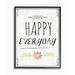 Gracie Oaks Choose Happy Everyday Panoramic Graphic Art Print Set on Canvas in Black/Pink/Yellow | 20 H x 16 W x 1.5 D in | Wayfair