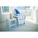 Three Posts™ Hartington Plastic/Resin Adirondack Chair w/ Table Plastic/Resin in Gray | 35 H x 29 W x 36 D in | Wayfair