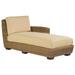 Woodard Saddleback 74" Long Single Chaise w/ Cushion in Brown | 32 H x 35 W x 74 D in | Outdoor Furniture | Wayfair S523041R-68R-COF