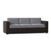 Woodard Montecito 93" Wide Patio Sofa w/ Cushions All - Weather Wicker/Wicker/Rattan in Gray | 26 H x 93 W x 38 D in | Wayfair S511081-43C