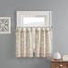 Waverly Stencil Vine Window Curtain Tier Panel Pair, 100% Cotton, 52 x 36 in White | 26 H x 36 W x 2.5 D in | Wayfair 18692052036LIN