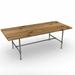 Union Rustic Helwig Rectangular Solid Wood Table Wood/Solid Wood/Metal in Brown | 30 H x 120 W x 48 D in | Wayfair 85561CD189164C0A857A795B0AC7577F