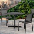 Whiteline Imports Belle Folding Dining Table Metal in Gray | 29 H x 32 W x 32 D in | Outdoor Dining | Wayfair DT1679-GRY