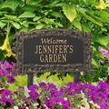 Whitehall Products Ivy Trellis Welcome Personalized Garden Sign Metal | 14 H x 8.13 W x 0.38 D in | Wayfair 1982BG