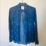 American Eagle Outfitters Tops | Ae Button Down Shirt | Color: Blue | Size: S