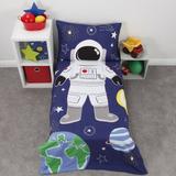 Zoomie Kids Sunnydale Space Astronaut 4 Piece Toddler Bedding Set Polyester in Blue | Wayfair 556BD77068034E8AAD0E14B08591B1E6