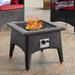 Longshore Tides Vivacity Outdoor Patio Fire Pit Table Aluminum in Gray | 18.5 H x 22 W x 22 D in | Wayfair EEI-2990-EXP