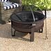 Darby Home Co Quinerly 25" H x 35" W Steel Wood Burning Outdoor Fire Pit Steel in Brown/Gray | 25 H x 35 W x 35 D in | Wayfair