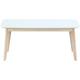 Banc scandinave blanc et bois clair L100 cm leena - Blanc