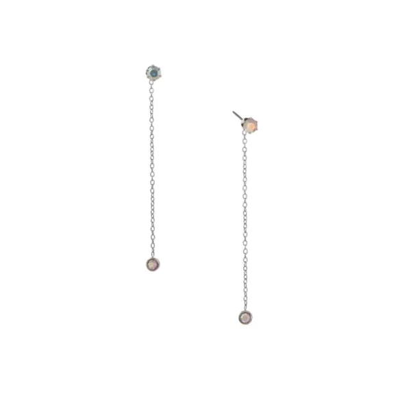 belk-silverworks-womens-sterling-silver-linear-chain-earrings-with-cubic-zirconia-stones,-gold/