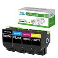 InkJello Toner Cartridge For Printer, Compatibile with Lexmark CS317dn CS417dn CS517de CX317dn CX417de CX517de CX317 (Black/Cyan/Magenta/Yellow, 4-Pack)