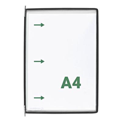 Tarifold 10er Set Sichttafeln DIN A4 Edelstahldrehzapfen schwarz