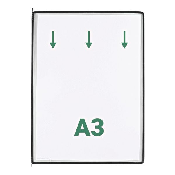 Tarifold 10er Set Sichttafeln DIN A3 Öffnung oben schwarz Image