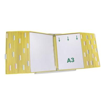 Tarifold Tischständer A3 mit 60 Sichttafeln gelb, 107x42x34 cm