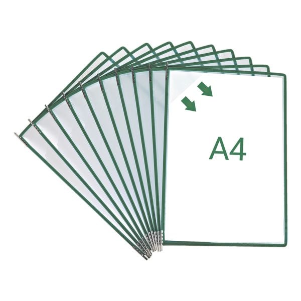 Tarifold 10er Set Sichttafeln Easy Load mit Drehzapfen A4 grün Image