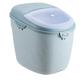 Polai 20L Rice Storage Container Cereal Container with Measuring Cup for Kitchen - Blue L