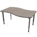 Marco Apex Series Adjustable Height Wave Activity Table Laminate/Metal in Brown | 30 H x 54 W x 30 D in | Wayfair 38-2258-78-GRY