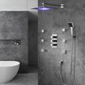 FontanaShowers Color Changing LED Thermostatic Complete Shower System w/ Rough-in Valve in Gray | 3.3 H x 10 W in | Wayfair