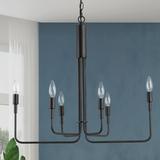 Greyleigh™ Reagan 6 - Light Candle Style Classic Chandelier Metal in Black | Wayfair 885EC5F551FA4ACF831C992F6C01E499