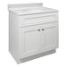 Ebern Designs Frits Brookings Shaker 31" Single Bathroom Vanity Set Wood/Marble in White | 35.63 H x 31 W x 22 D in | Wayfair